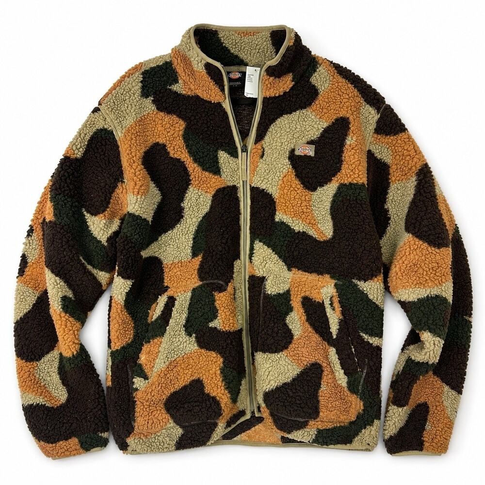 Dickies Jacket Men XL Mount Hope Camo Fleece UO Zip Up Lined Sherpa Outdoor NWT